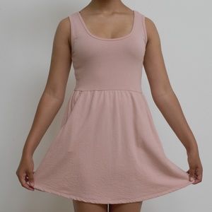 Casual Pink Tank Top Dress